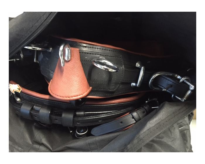 Single Strap Black/Brown Leather Mini main product photo