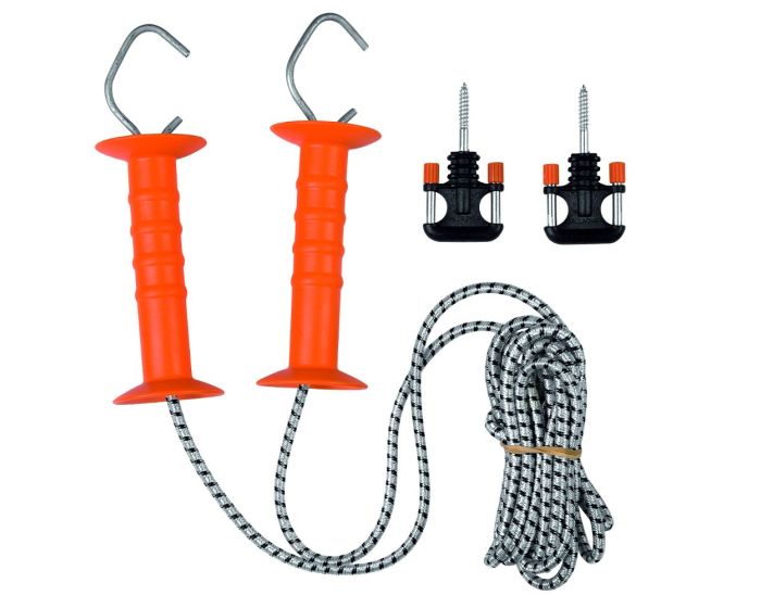 Gallagher Cord-Torset dehnbar 6,5 bis 11m weiß mit 2 Torgriffen main product photo