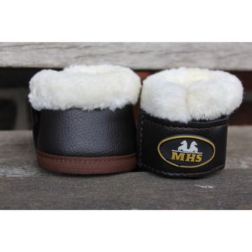 MHS Hufglocken mit Fell Shetland Braun