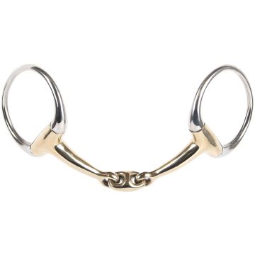 Harry's Horse Eggbutt anatomisch doppelt gelenkig 12,5 Silber / gold