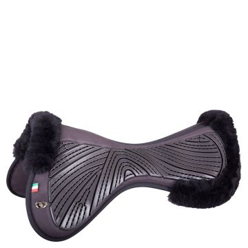 BR Sattelfell Bridoon Memory Grip Schaffell L Schwarz / Schwarz