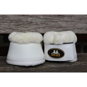 MHS Hufglocken mit Fell Shetland Weiss