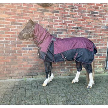 QHP Winterdecke Weiche mit Hals 300 Gramm 80/110 cm Bordeaux