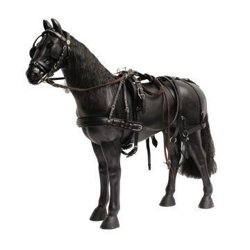 MHS Luxus einspänner fahrgeschirr aus Leder Shetland Schwarz